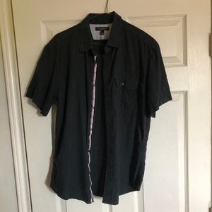 Banana Republic Black Short Sleeve Button Down